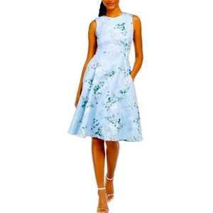 Calvin Klein Garden Party Dress Size 2 (blue) NWT